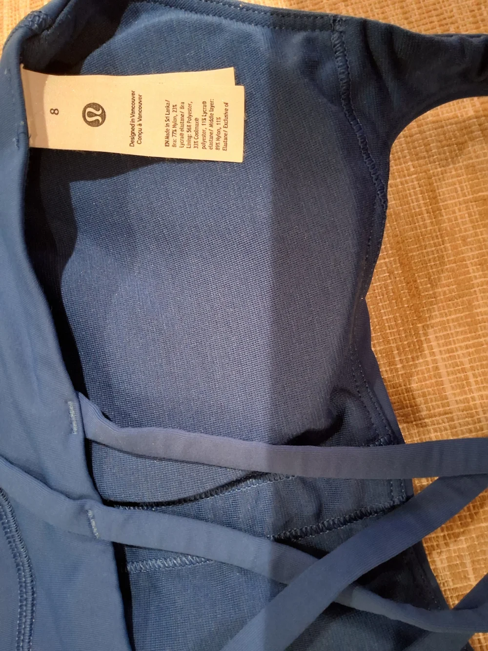 lululemon athletica Cobalt Blue Cross-Back Sports Bra